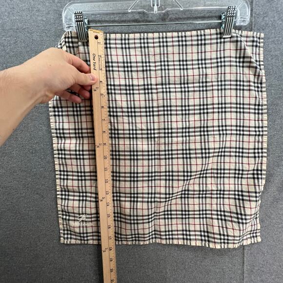 Burberry Plaid Women's Small Scarf Brown Tan - Picture 5 of 7